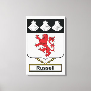 Lienzo Russell Family Crest