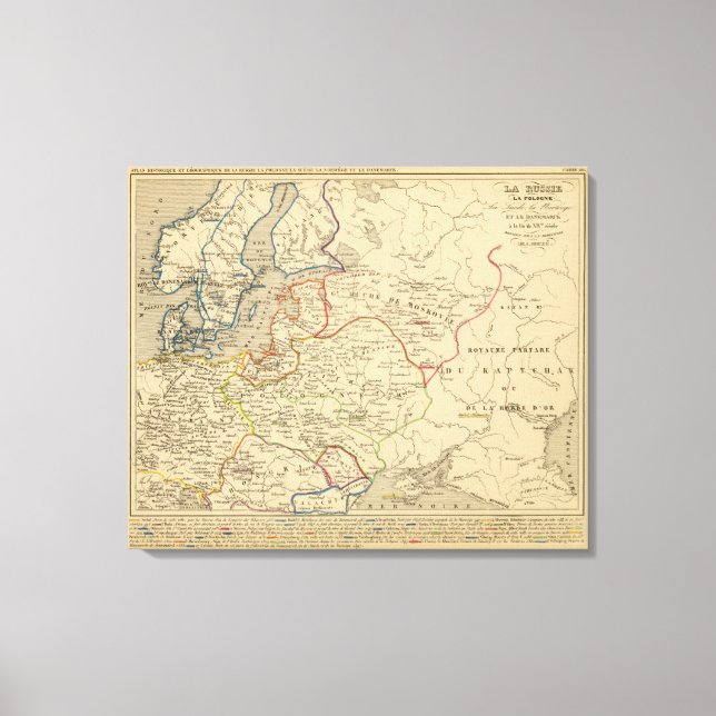 Lienzo Russie, Pologne, Ante, noruega, Danemarck (Anverso)