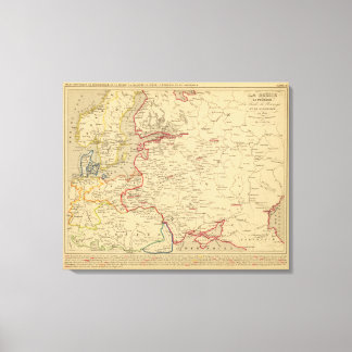 Lienzo Russie, Pologne, Ante, noruega, Danemarck en 1840