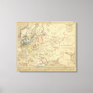 Lienzo Russie, Pologne, ante, Norwege, Danemarck