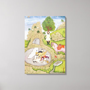 Lienzo Rustam mata al demonio blanco