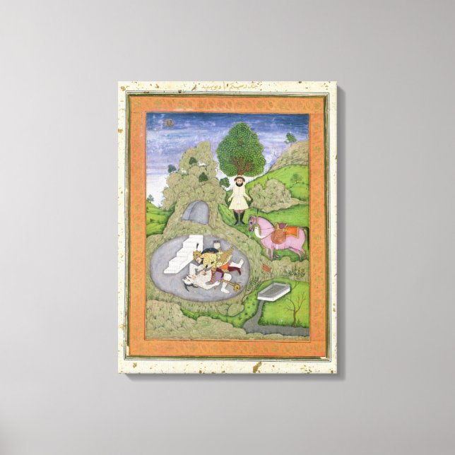 Lienzo Rustam mata al demonio blanco, ilustracion de (Anverso)