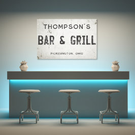 Lienzo Rustic Modern Industrial Farmhouse Bar City