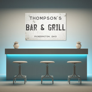 Lienzo Rustic Modern Industrial Farmhouse Bar City