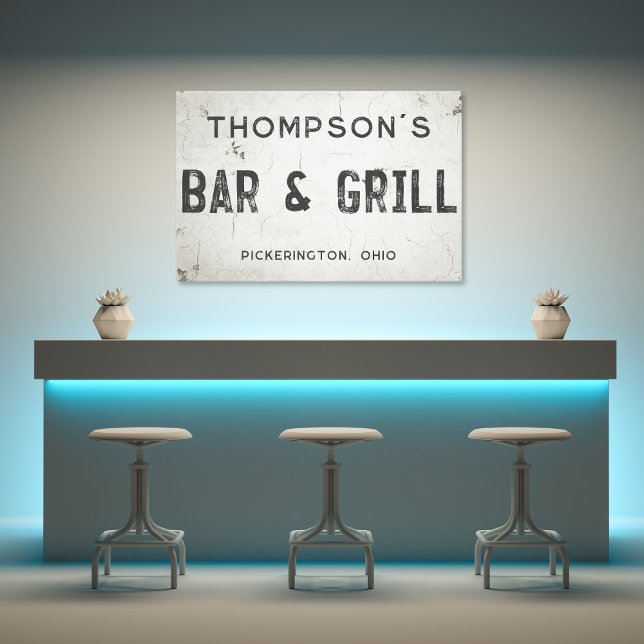 Lienzo Rustic Modern Industrial Farmhouse Bar City (Subido por el creador)