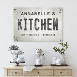 Lienzo Rustic Modern Industrial Farmhouse Kitchen<br><div class="desc">Aumente su espacio de vida con nuestro exquisito cartel de cocina de granja industrial de lona estirada, donde el encanto intemporal se encuentra con la estética de una casa de campo moderna. Esta obra de arte combina sin esfuerzo la elegancia rústica con un aire industrial, con un fondo falso rayado...</div>