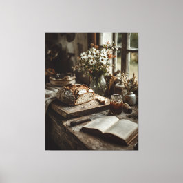 Lienzo Rustic Sourdough & Wildflowers