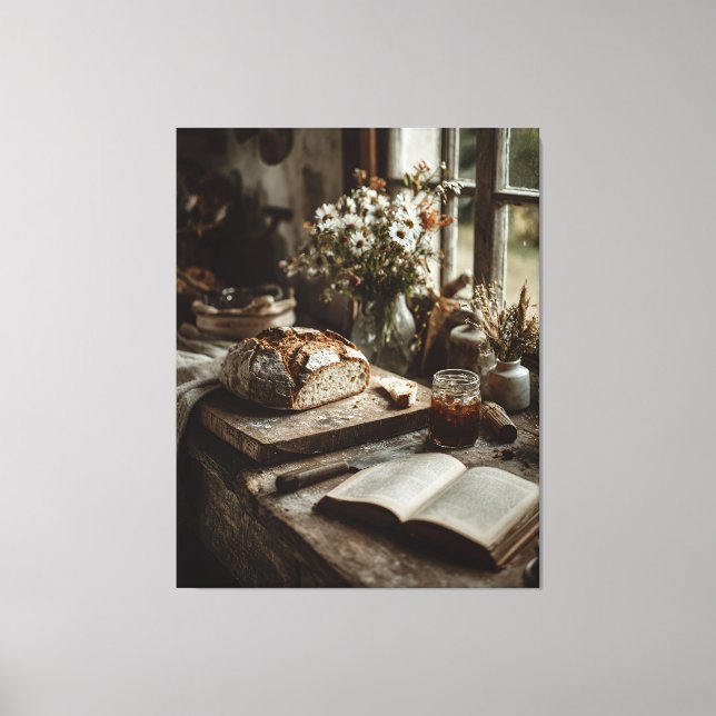 Lienzo Rustic Sourdough & Wildflowers (Anverso)