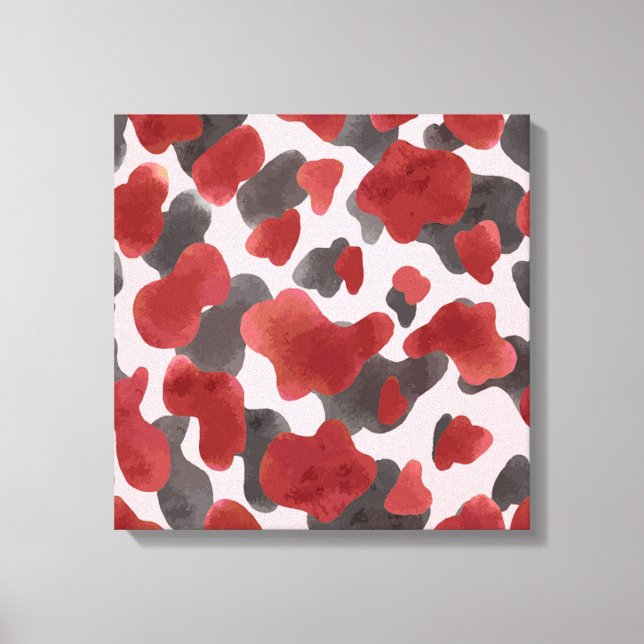 Lienzo Rustic Watercolor Winter Animal Print (Anverso)