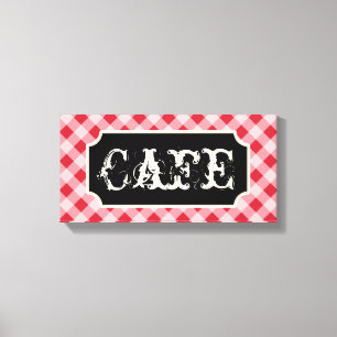 Lienzo Rústica Cocina Cafetería Rótulo Canvas