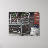 Rústica rama de árbol banco y flor