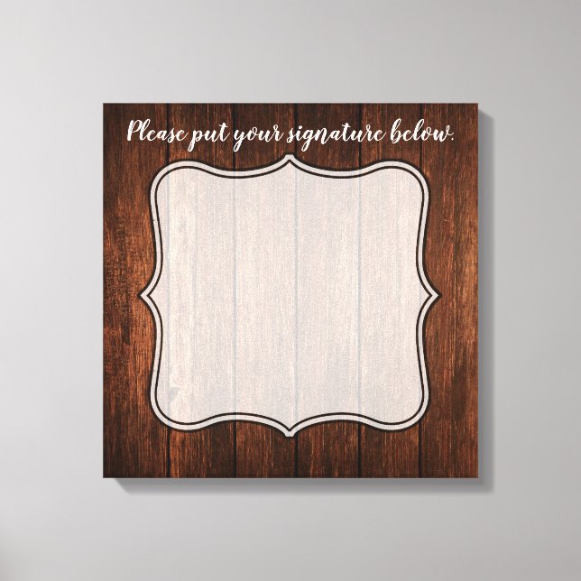 Lienzo Rústico de campo de madera de lona de 20"x20" con  (Anverso)