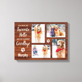 Lienzo Rústico Mascota personalizado en memoria de perro 