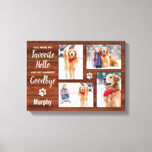 Lienzo Rústico Mascota personalizado en memoria de perro