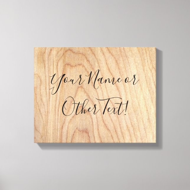 Lienzo Rústico moderno Patrón de madera inacabada impreso (Anverso)