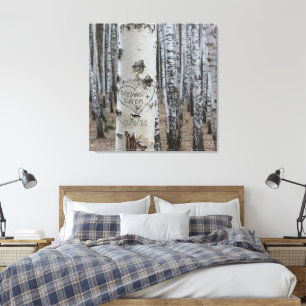 Lienzo Rústico país personalizado tallado nombres en el c