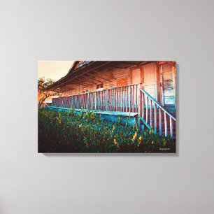 Lienzo Rústico Viejo País Barn Porche Vintage
