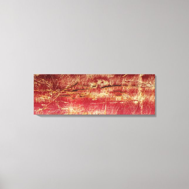 Lienzo Rusto Gold Y Red Abstract Paisajes Canvas (Anverso)