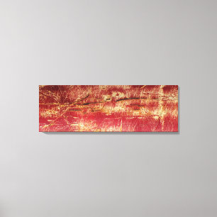 Lienzo Rusto Gold Y Red Abstract Paisajes Canvas
