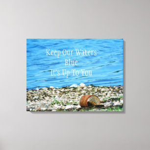 Lienzo Rusty Can By Blue Water Mensaje Wraped Canvas