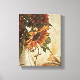 Lienzo Rusty Naranja Sunflowers