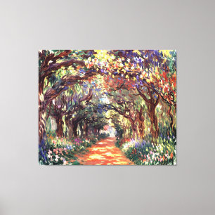 Lienzo Ruta bajo el Rosa Trellises Giverny