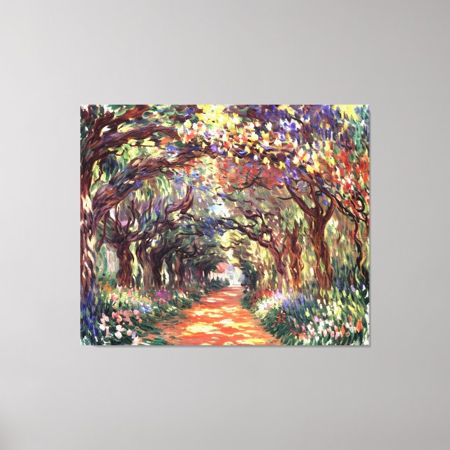 Lienzo Ruta bajo el Rosa Trellises Giverny (Anverso)
