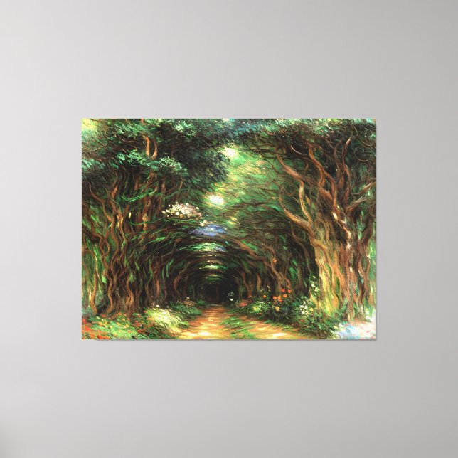 Lienzo Ruta bajo el Rosa Trellises Giverny (Anverso)