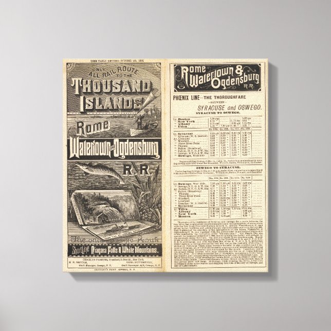 Lienzo Ruta del tren a las Mil Islas (Anverso)