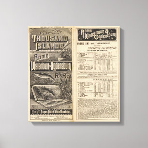 Lienzo Ruta del tren a las Mil Islas