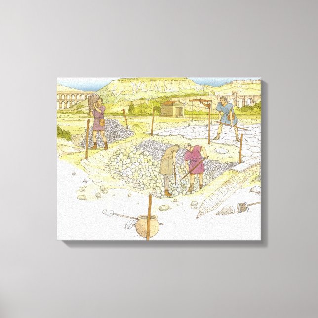 Lienzo Ruta romana. Detalle (Anverso)