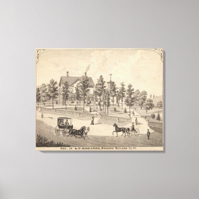 Lienzo Rutland en Vermont (Anverso)