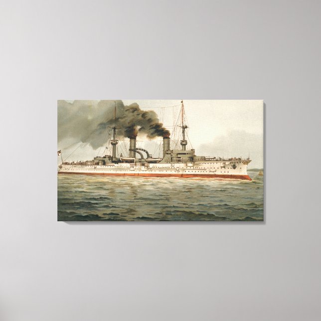 Lienzo S.M. Grosse Kreuzer 'Furst Bismarck' (H.M. Great C (Anverso)