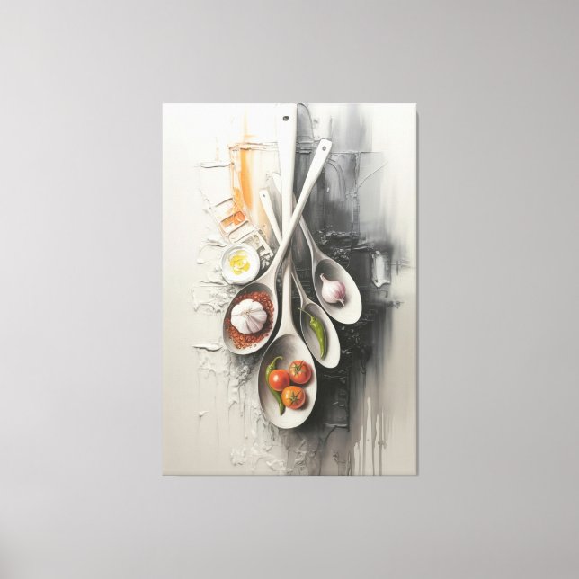Lienzo Sabores Colgando en Silencio (Anverso)