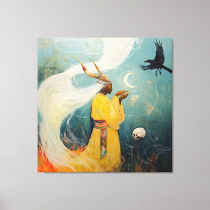 Lienzo Sacerdotes almidonados Moon Oculto Brujería oscura