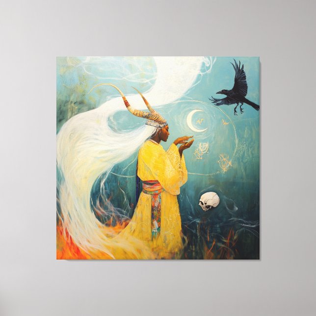 Lienzo Sacerdotes almidonados Moon Oculto Brujería oscura (Anverso)