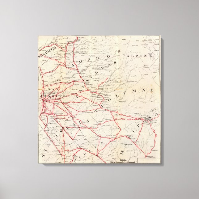 Lienzo Sacramento, Amador, Calaveras, San Joaquín (Anverso)