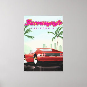 Lienzo Sacramento California Sports Car