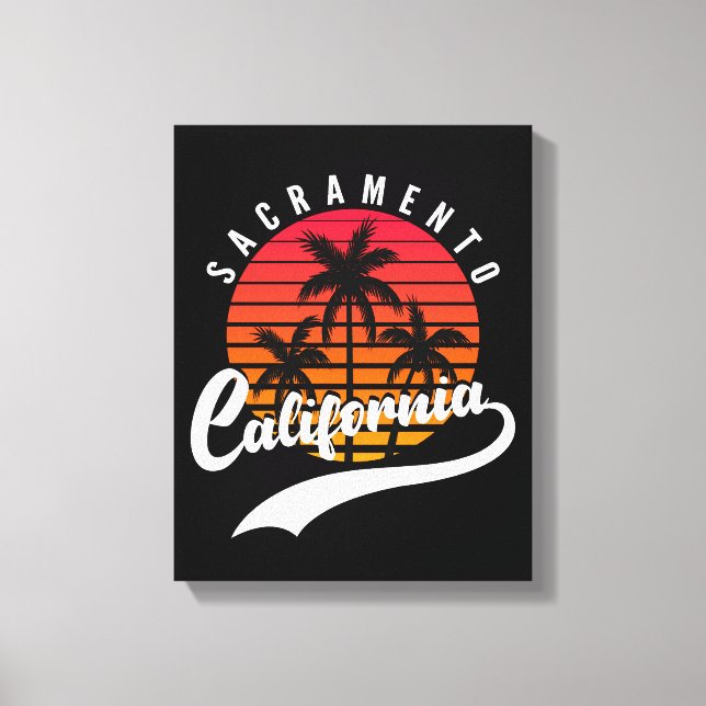 Lienzo Sacramento Retro Sunset Canvas Imprimir (Anverso)
