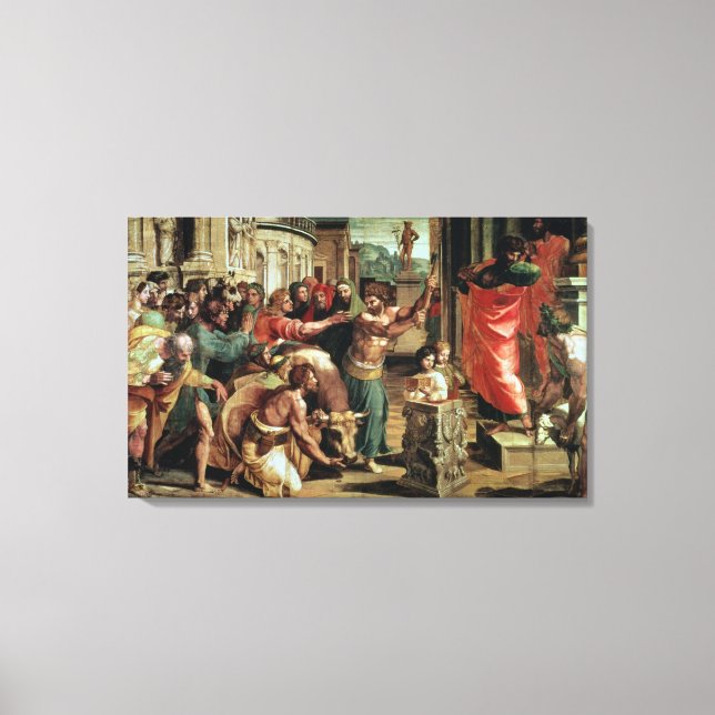 Lienzo Sacrificio en Lystra (personalizado de la Sistine  (Anverso)