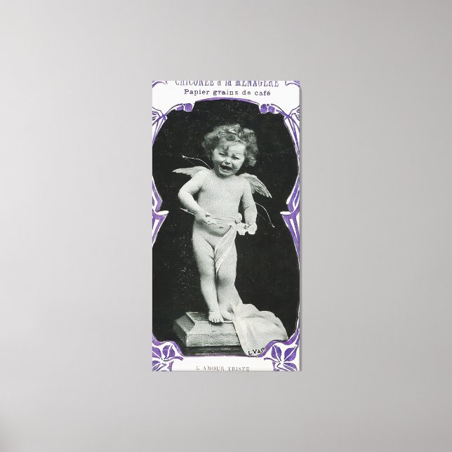 Lienzo Sad Cherub Angel Print (Anverso)