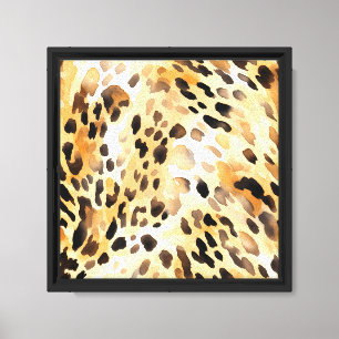 Lienzo Safari de animales negros y amarillos leopardo 