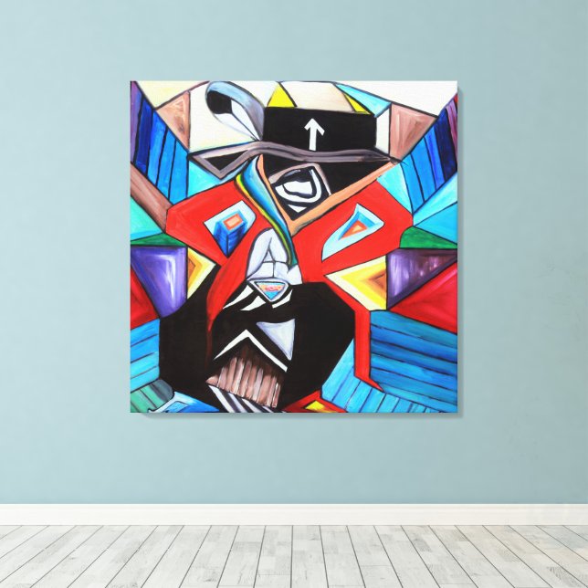 Lienzo Saginaw Grant Cubism Picasso Inspired Painting (Insitu (piso de madera))