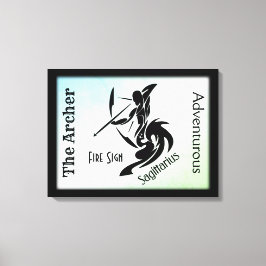 Lienzo Sagittarius Zodiac Enmarcado Verde