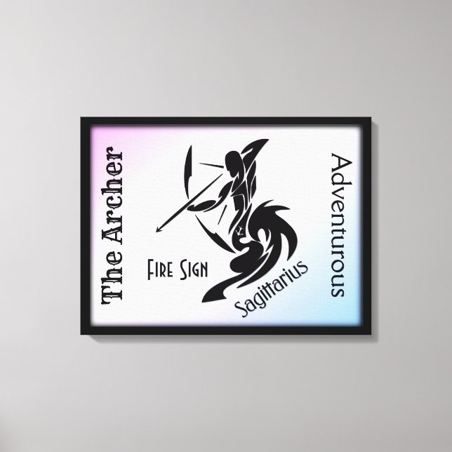 Lienzo Sagittarius Zodiac Framed Bonito Pastel Hues (Anverso)