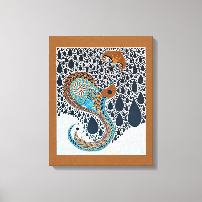 Lienzo Sahara Pearls Tribal Exotic Peacock (Anverso)