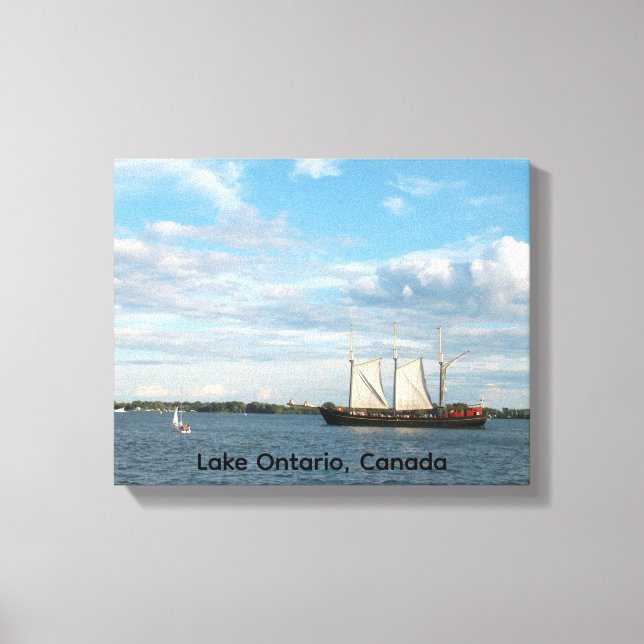 Lienzo Sailing on Lake Ontario Stretched Canvas (Anverso)