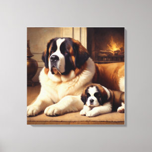 Lienzo saint bernard