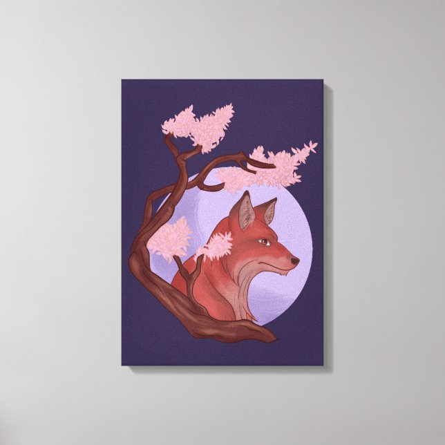 Lienzo Sakura Fox (Anverso)
