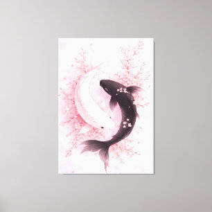 Lienzo Sakura Koi Japonesa